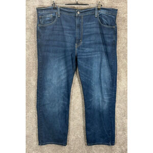 Levis 569 Jeans Mens 44X32 Blue Measures 44X31 Dark Wash Straight Leg